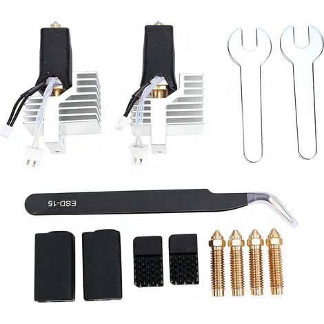 Kit Hotend en céramique adapté à l'imprimante 3D Elegoo Centauri Carbon, tête d'impression 0,2 mm 0,4 mm, buse en laiton et acier trempé avec brosse de couverture en silicone supplémentaire (1/5)