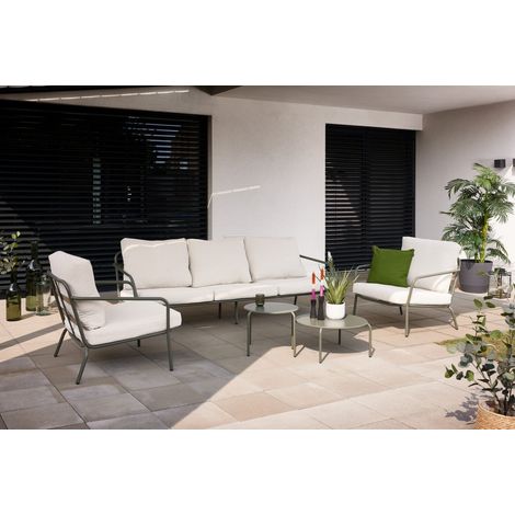 Primaster Gartenmöbel-Set Locarno Stahl Sitzgruppe inkl 2 Tischen Lounge Set (1/3)