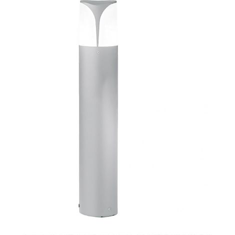Lampioncino gea led stele ges721 e27 led ip44 h50 alluminio grigio lampada terra moderna esterno
