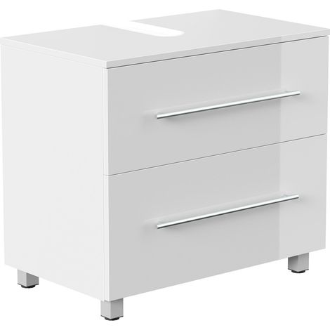 Universal Unterbau auf Standfüßen 70 cm SoftClose weiss hochglanz
