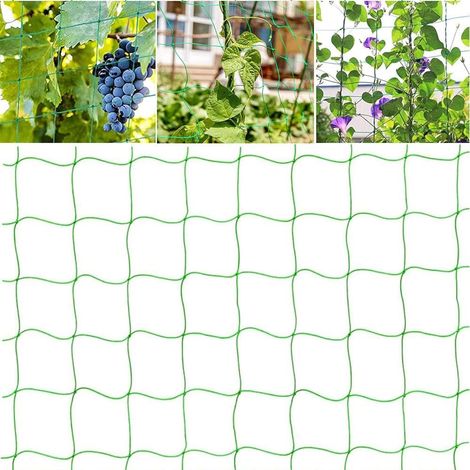 Climbing Plant Netting, 1.8 m x 3.6 m Mesh Net for Outdoor Garden, for Harvesting Cucumbers, Tomatoes, Vegetables (Green) (1/5)