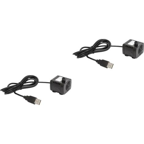 Lot De 2 Pompes À Eau Pour Piscine Distributeur De Bouteilles D'Air Électrique Moteur Automatique Portable Mini Étanche Silencieuse Noire (1/5)