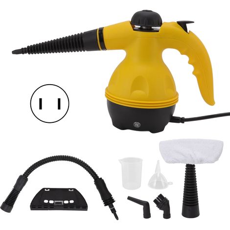 Nettoyeur vapeur portable jaune et noir, haute température, électrique pressurisé, outil anti-taches, 110V US (1/5)