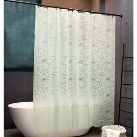 NALOOKAMIC (Taille : 150×180CM)Rideau De Douche Translucide Vert, Doublure De Rideau De Douche Imperméable EVA, pour Rideaux Suspendus De Rideau De Porte De Salle De Bain (1/3)