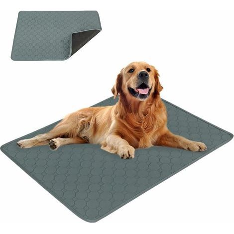 Tapis Educateur Chien Ultra Absorbant,Réutilisables Alèse Tapis Chien Pipi,Tapis Educateur pour Chien et Chiot Convient (1 PCS 100x70 cm) -Gris (1/5)