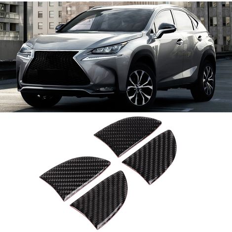 4 pièces de garniture intérieure de porte en fibre de carbone, compatible avec Lexus NX 200 200t 300h 14-19 (1/5)
