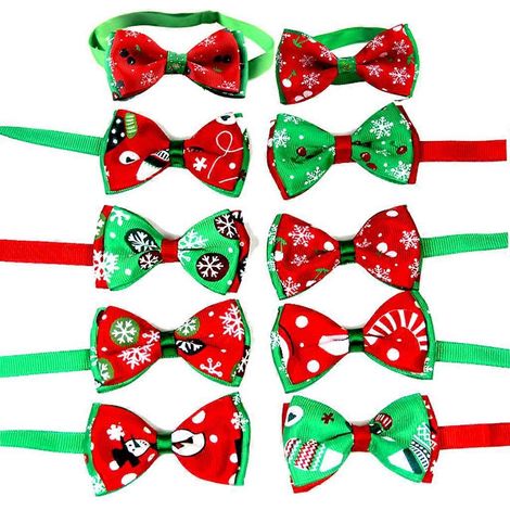 Collier de Noël avec nœud papillon pour chat, pour chiennes de petite et moyenne taille, et chatons. Collier coloré pour chiot. (1/4)