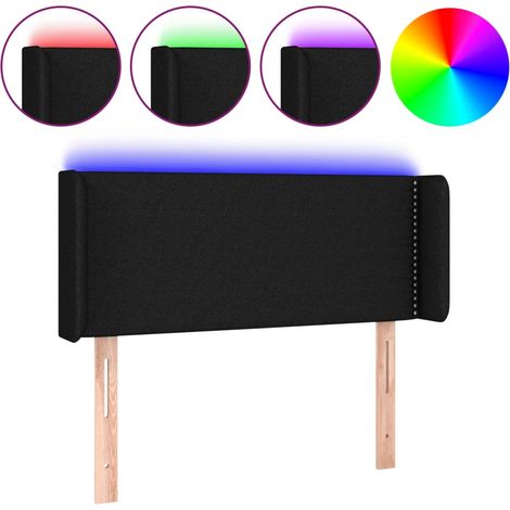Maison Exclusive - Testiera a LED Nera 83x16x78/88 cm in Tessuto