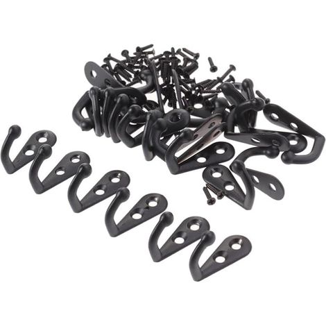 72 crochets garage, zinc, noir, pour outils et accessoires (1/5)