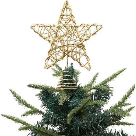 Étoile De Noël - Étoile En Métal 3D Pour Sommet D'Arbre - Décoration Intérieure Festive - 1 Pièce - 26,5 x 20,0 cm (1/5)