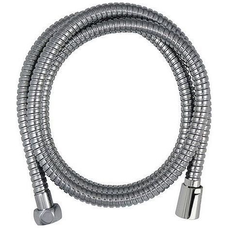 Flexible de douche Écrous métal anti-torsion - Réducteur de débit - Longueur 1m50 - Inox chromé double agrafage (1/4)