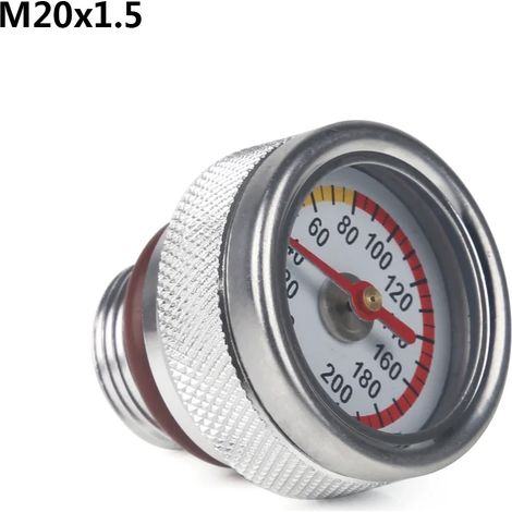 Manomètre de pression d'huile M20x1,5 pour motos, réf. TR300, M20 x 1,5, compatible avec Harley-Davidson X350 et accessoires moto.-AquaForge (1/5)