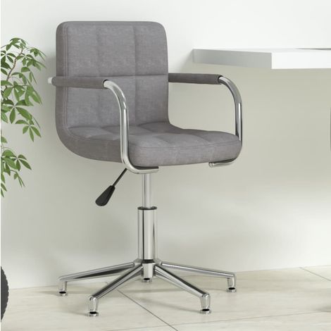 Bürostuhl Drehbar Hellgrau Stoff (1/5)