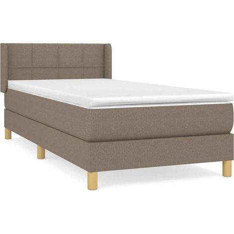 Maison Exclusive - Giroletto a Molle con Materasso Tortora 90x200 cm inTessuto (1/5)