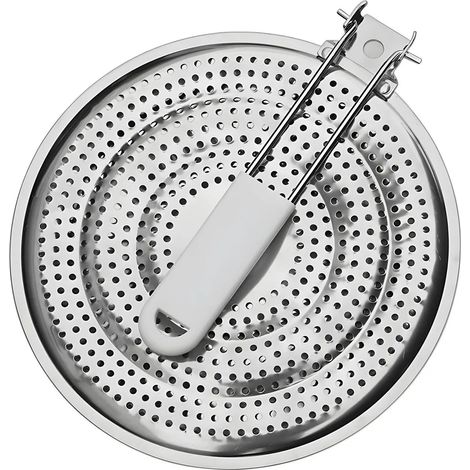 Plaque de répartition de chaleur en acier inoxydable, protège-casseroles pour plaques de cuisson à gaz et électriques, répartition uniforme de la chaleur, adaptateur induction, dessous de plat ustensi (1/5)