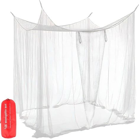 Moustiquaire de lit pour extérieur, moustiquaire pour lit double carré, moustiquaire pour lit 2 places, canopes, piscines, terrasses et jardins, 200 x 200 x 220 cm (1/5)