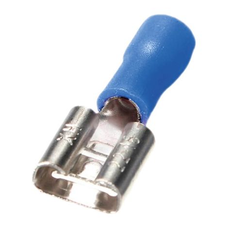 Terminal aislado enchufable hembra plano 7,4/2,5mm Azul 50 uds