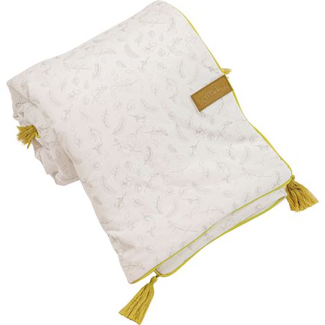 Couverture double face Leafy Bunny Ecru 75x100 cm (1/2)