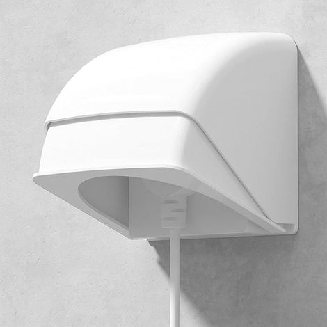 Sortie Couvercle, Boîtier de Prise étanche, Blanc Boîtier de Prise étanche, Convient aux Salles de Douche, Aux Balcons et aux Prises de Recharge Extérieures (1/5)