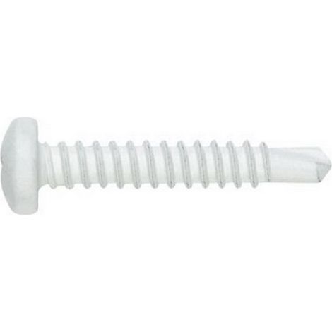 Vis autoperforante roscadas para chapa y PVC - cabeza bombé - Huella PH - Zincada blanca 4,2 x 16 - Caja de 1000