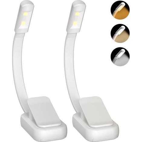 Lot de 2 lampes lecture rechargeables pour livres au lit, lampe (1/5)