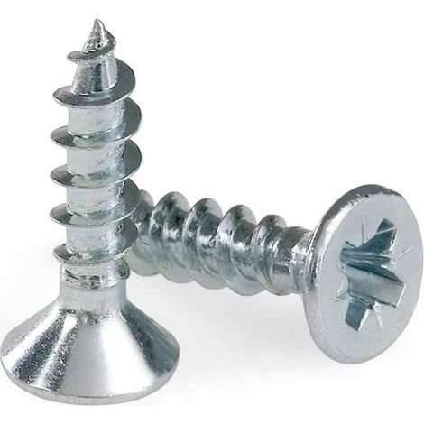 Caja de: 1000 Uds. Tornillo Pozidrive Zincado Cabeza Plana (20-16) 4X16 Cs
