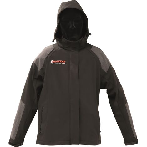 DRAKKAR-EQUIPEMENT - Veste de travail "Softshell" avec capuche - gris/noir - 18209 taille L/42.44