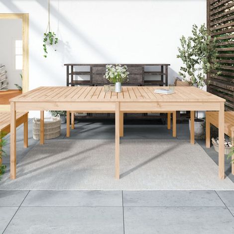 Table de jardin,Table meuble de Balcon,Table d'extérieur 203,5x100x76 cm bois massif de pin -87812 (1/5)