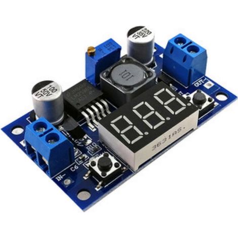 Compatible avec le module d'alimentation réglable convertisseur DCBuck multifonctionnel LM2596, un régulateur pour stabiliser la puissance de sortie, avec double bouton. (1/5)