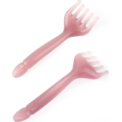 Massaggiatore per la testa - Massaggiatore per il cuoio capelluto - Massaggiatore portatile per la testa in 2 pezzi con cinque artigli - Design a pettine portatile - Per rilassare la testa, il collo e (1/5)
