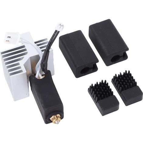 Kit Hotend en céramique adapté à l'imprimante 3D Centauri Tête d'impression 0,4 mm Extrudeuse Dissipateur thermique Buse en laiton en acier trempé avec brosse de couverture en silicone supplémentaire (1/5)