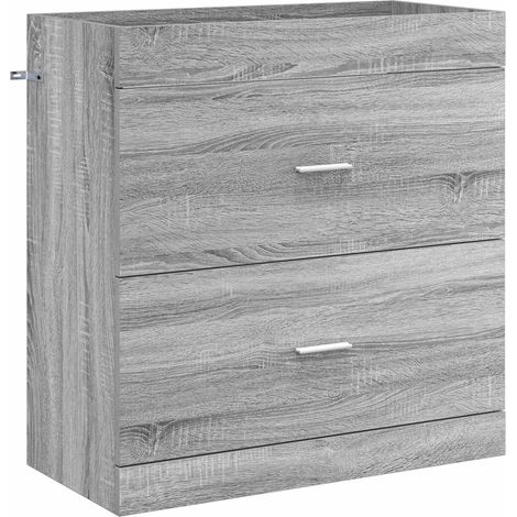 Gabinete de baño debajo del lavabo Sonoma gris vidaXL