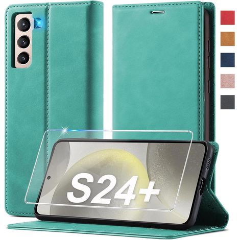 Coque portefeuille en cuir pour Samsung S24 Plus avec béquille et fermeture magnétique (1/5)