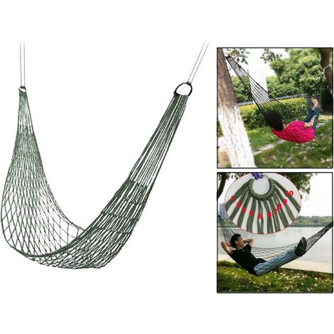 Travel Camping Hamac - Coin Confortable Nylon Mesh Rope Hamac Sleeping Hanging Bed (1/5)