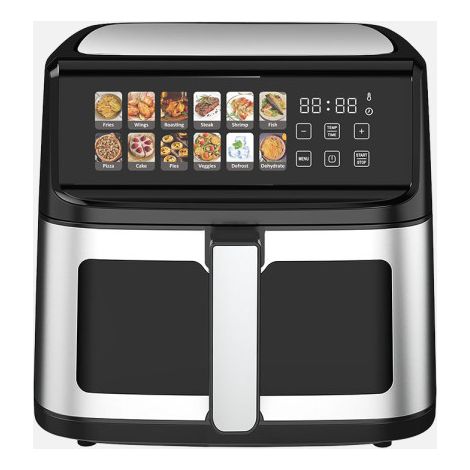 Freidora de aire calandria 11l 2300w negro/acero doble resistencia,display,temporiz.,termostato,tactil 31,5x33,5x42cm