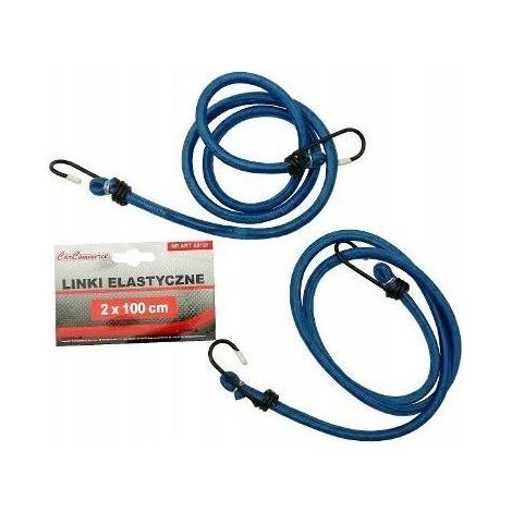 Bandes élastiques pour coffres de voiture et fixations de bagages 2 x 100 cm