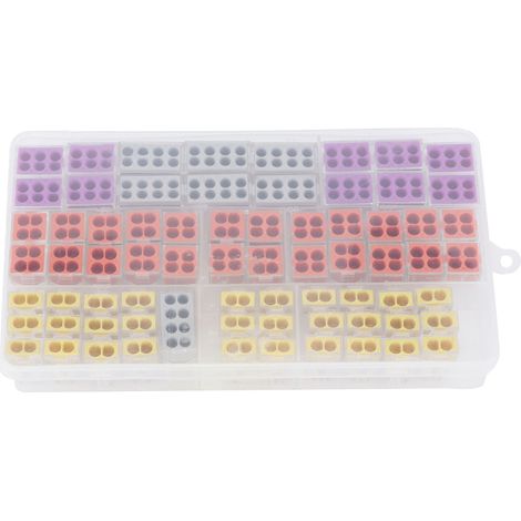 Lot de 71 bornes à connexion rapide PCT 102, 104, 106 et 108, connecteurs de fils avec boîte de rangement (1/5)