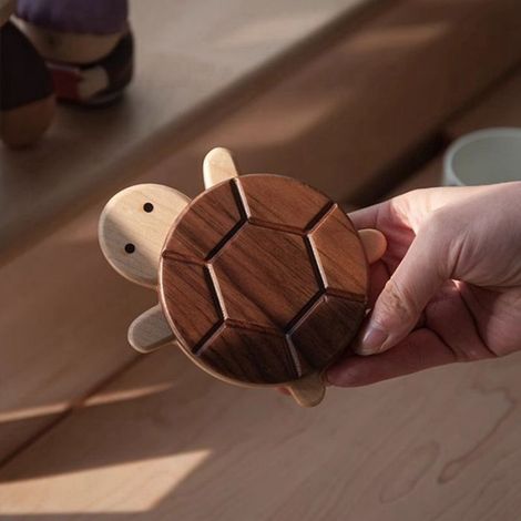 Coussin Isolant en Forme de Tortue Mignonne,, Dessous de Verre, Vaisselle, Décoration de Table Anti-Brûlure (1/5)