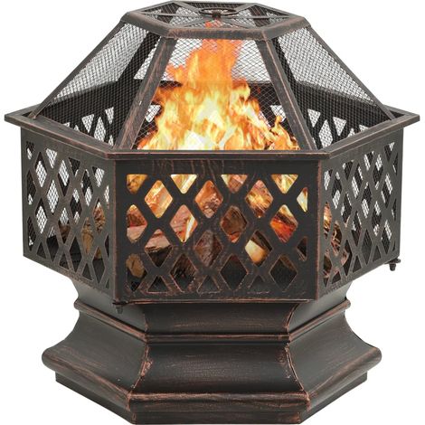Maison Exclusive - Foyer rustique avec tisonnier 62x54x56 cm XXL Acier