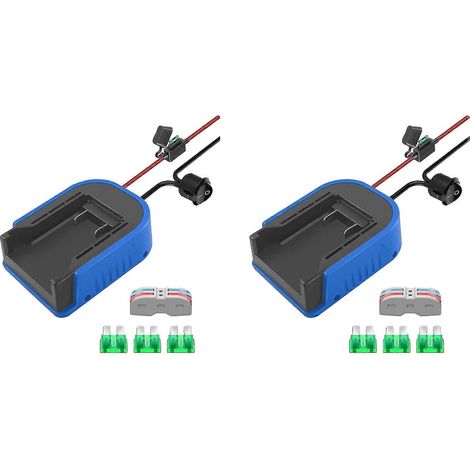 Deux adaptateurs de batterie Power Wheels compatibles avec Kobal 24 Max, avec fusibles et borniers, connecteur d'alimentation pour voiture télécommandée. (1/5)