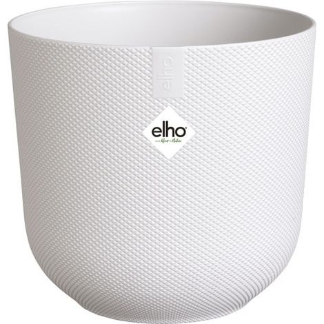 Pot Jazz Rond D23 Blanc Design Moderne, Durable, Recyclé - Elho