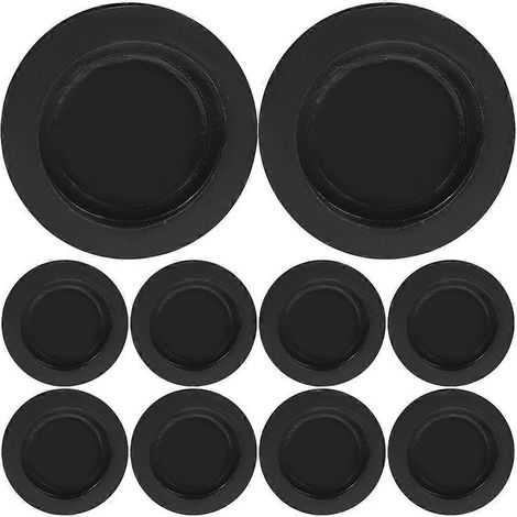 10 bouchons de rechange en caoutchouc pour tirelire-4.20X4.20X0.50CM-Black