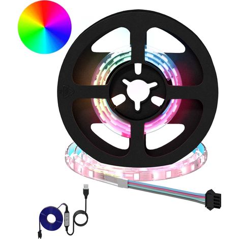LED Streifen 2 pcs Schwarz und Transparent 350 mm
