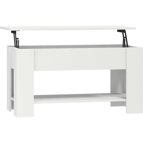 Maison Exclusive - Couchtisch Weiß 101x49x52 cm Holzwerkstoff (1/5)