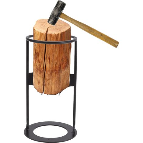 Fendeuse de bûches portable, fendeuse de bûches, fendeuse de bois de chauffage, outil décoratif pour fendre le bois, outil de fendage de bois en métal, petite fendeuse d'allume-feu (1/5)