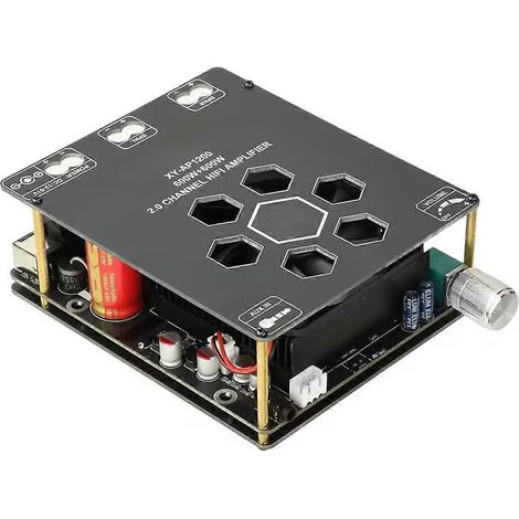 Hochleistungsverstärkerplatine 600 W + 600 W (Dual-TPA3255-Chip), 19–51 V DC, 10 A, für Heimkino-HiFi-Systeme. Stromversorgung: 19–51 V DC. TPA3255-Chip. Ideal für Heimkino-HiFi-Systeme. (1/5)