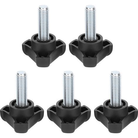 5 pièces en plastique tête triangulaire poignée vis bouton ensemble de serrage accessoire M10 30mm (1/5)