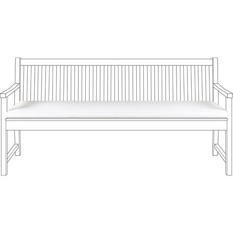 Bench Seat Pad Cushion VIVARA 169 x 50 cm White (1/5)