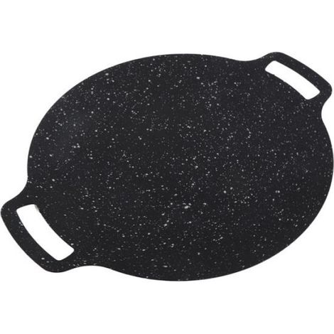 poêle à barbecue coréenne Poêle à gril coréenne en pierre Maifan, plaque de gril Anti-collante piscine plancha 30 cm (1/5)