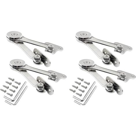 4 Pièces Ascenseur réglable d'alliage de Zinc, charnière de support, pour porte de placard, boîtes de rangement en bois, cuisine, meuble, porte (1/5)